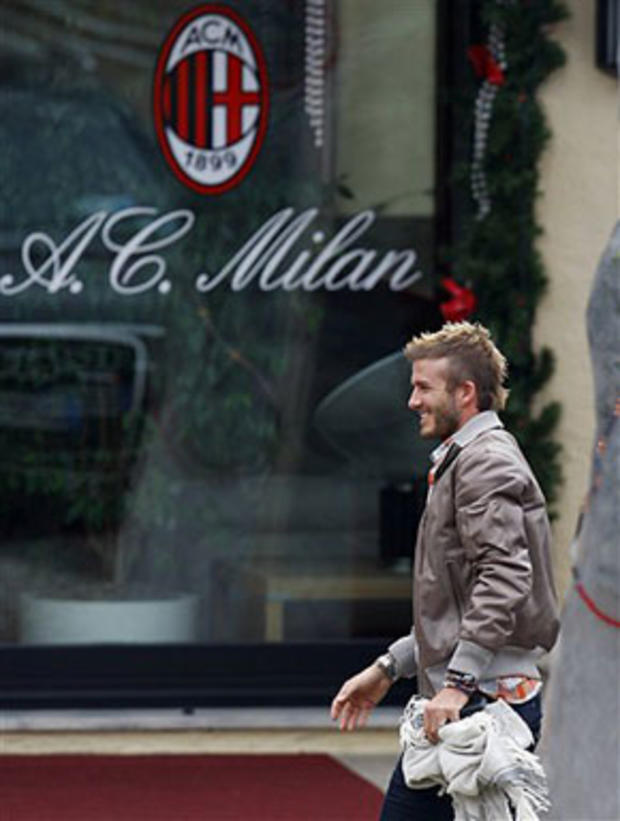 David Beckham Back in Milan 