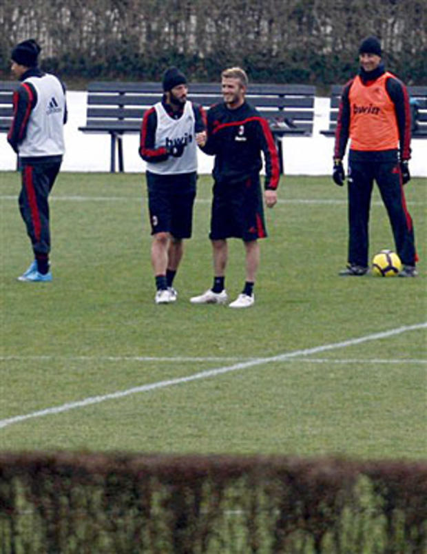 David Beckham Trains With AC Milan 