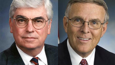 US Senator of Connecticut Christopher Dodd and US Senator of North Dakota Byron Dorgan. 