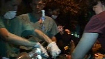 Dr. Jennifer Ashton assisting in surgery at UN hospital unit in Haiti after the quake 