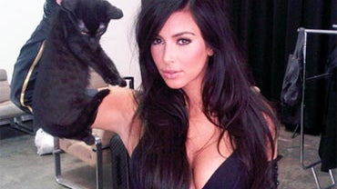 Reality TV star Kim Kardashian has sparked controversy with several animal rights organizations after Tweeting a photo of her holding a kitten up by the hair of its neck. 