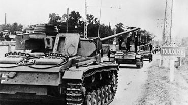 German tanks enter Toulouse, France on Dec. 1, 1942. 
