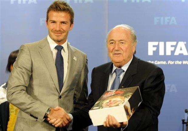 David Beckham, Joseph Blatter 