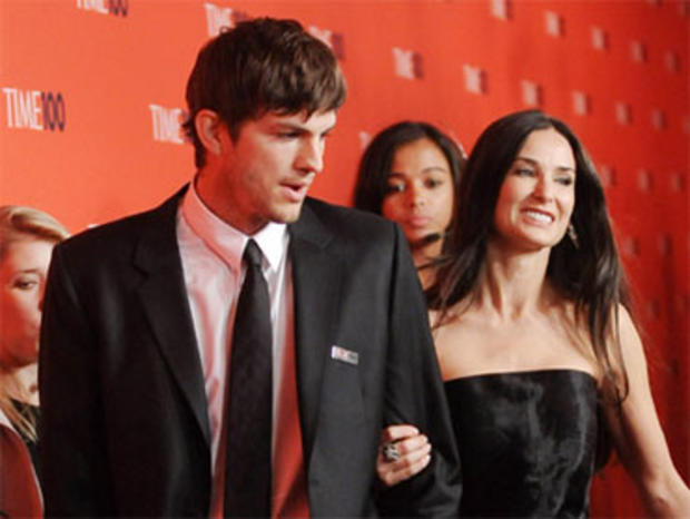 Actor Ashton Kutcher and wife Demi Moore attend the TIME 100 gala celebrating the 100 most influential people, at the Time Warner Center, Tuesday, May 4, 2010 in New York. 