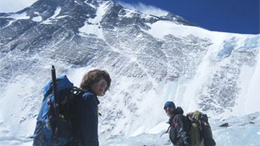 Jordan Romero with Lama Karma Sherpa near Mount Everest. The 13-year-old American became the youngest to reach the summit of the world's tallest mountain Saturday, May 22, 2010. 