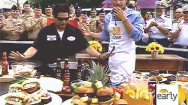 Chef Kevin Roberts, "The Food Dude," author of the greasy food Bible, "Munchies," offers tips on the best holiday burgers as "The Early Show"'s "Chef on a Shoestring" Saturday, May 29, 2010.  