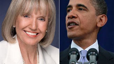 Arizona Governor Jan Brewer and President Barack Obama 