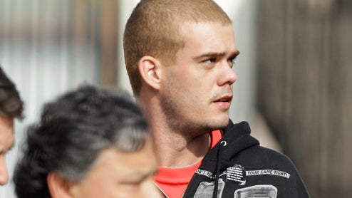 Joran Van Der Sloot arrives at Chile's Investigative Police headquarters in Santiago, Thursday, June 3, 2010 