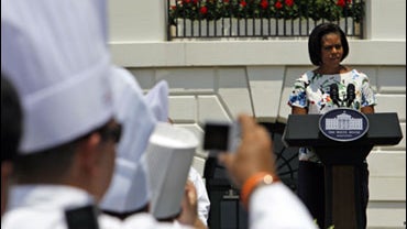 michelle obama speaking to chefs 