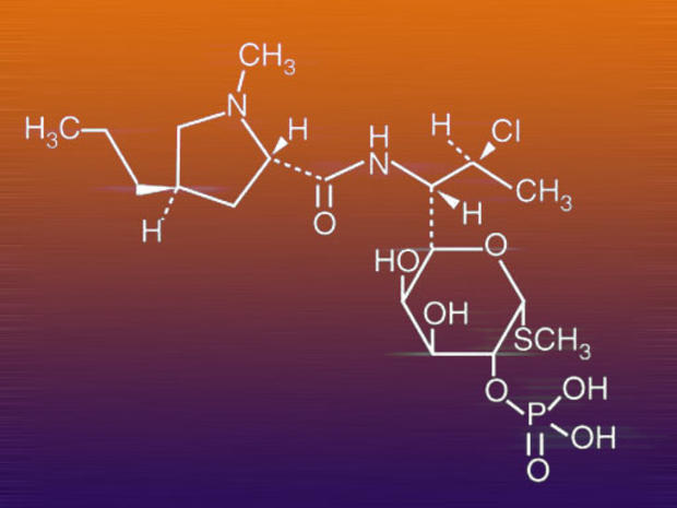 Clindamycin chemical formula. (CBS) 