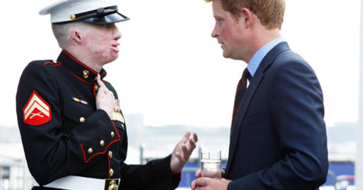 Prince Harry with Rod Barajas the Mets catcher at the New York