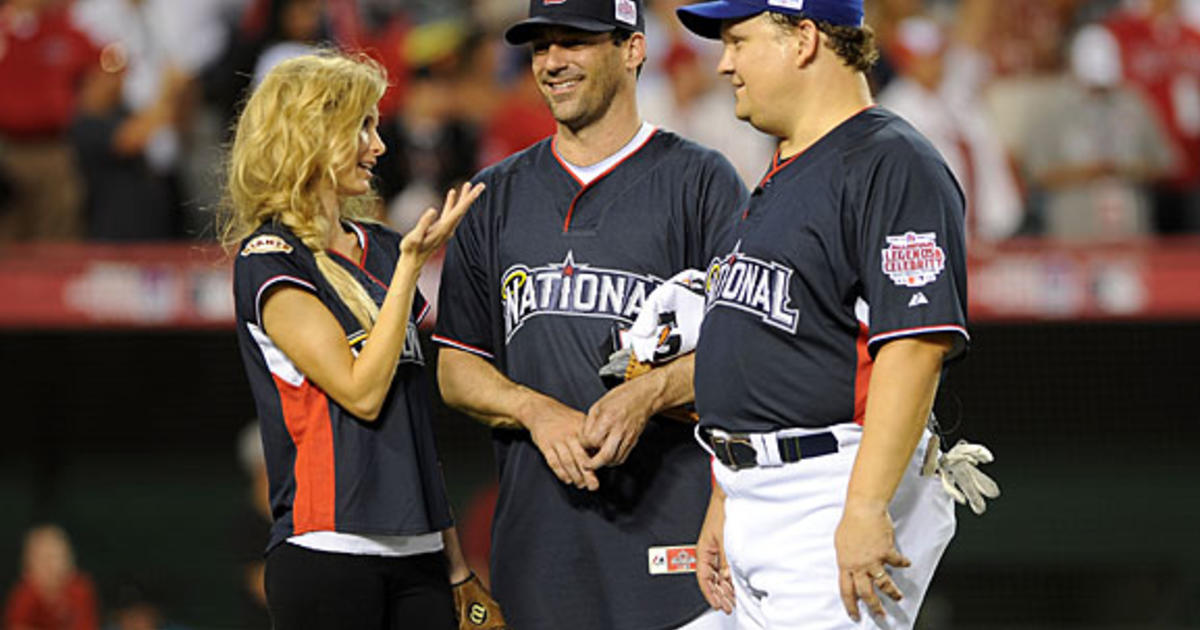 Marisa Miller is a real hit with fans at celebrity softball game