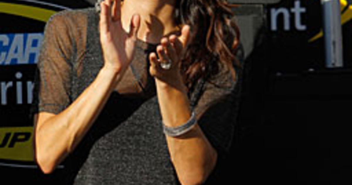 Television host Maria Menounos shows off the Boston Red Sox logo on her  jersey before the All-Star Legends & Celebrity softball game, Sunday, July  11, 2010, in Anaheim, Calif. (AP Photo/Jae C.