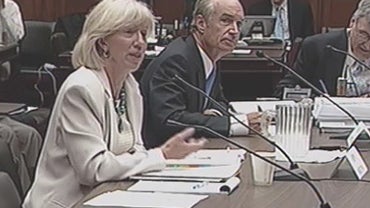 Gale Norton, President George W. Bush's Interior Secretary from 2001-2006, and Dirk Kempthorne, who headed the department from 2006 to January 2009, testify before a joint subcommittee hearing of the House Energy and Commerce Committee in Washington, July 