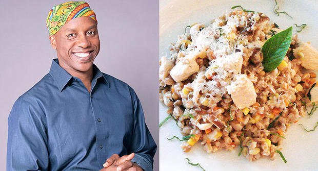 Chef Marvin Woods and his risotto. 