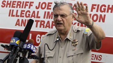 Maricopa County Sheriff Joe Arpaio announces his plans for a crime suppression sweep in Phoenix on Thursday, July 29, 2010. 