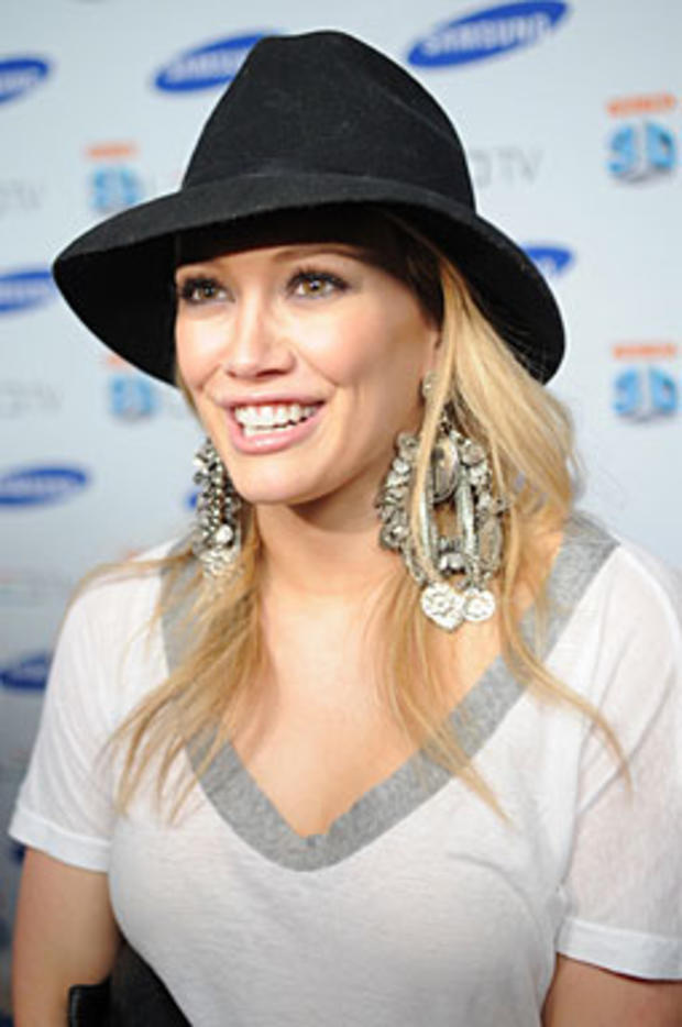 Hilary Duff attends the Samsung 3D LED TV launch party with THE BLACK EYED PEAS at Time Warner Center on March 10, 2010 in New York City. (Photo by Jamie McCarthy/Getty Images for Samsung)  