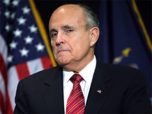 Former New York City mayor Rudy Giuliani attends a news conference where he endorsed Rick Lazio for governor of the state of New York on December 22, 2009 in New York, New York. The endorsement by Giuliani is expected to make Lazio the front-runner for the Republican nomination for governor. Lazio, who is from Long Island, ran an unsuccessful campaign against Hillary Rodham Clinton for a US Senate seat in 2000. (Photo by Spencer Platt/Getty Images) 
