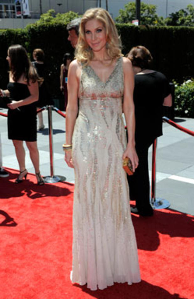 Elizabeth Mitchell arrives at the Creative Arts Emmy Awards on Saturday, Aug. 21, 2010, in Los Angeles. 