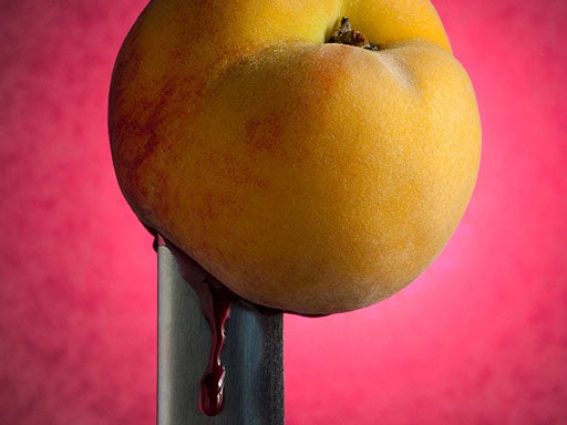 peach, knife, blood, generic, stock 