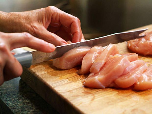 meat, cutting board, knife, cut, generic, stock 