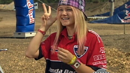 carousel: Deaf nineteen-year-old Ashley Fiolek is a two time winner at Motocross at the X Games. 
