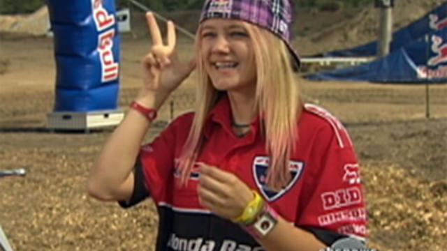 Deaf nineteen-year-old Ashley Fiolek is a two time winner at Motocross at the X Games. 