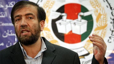 Afghanistan's Election Commission Chairman Fazel Ahmad Manawi speaks during a press conference in Kabul, Afghanistan on Thursday, Sept. 23, 2010. Afghan officials released the first partial results from last week's parliamentary elections on Thursday amid 