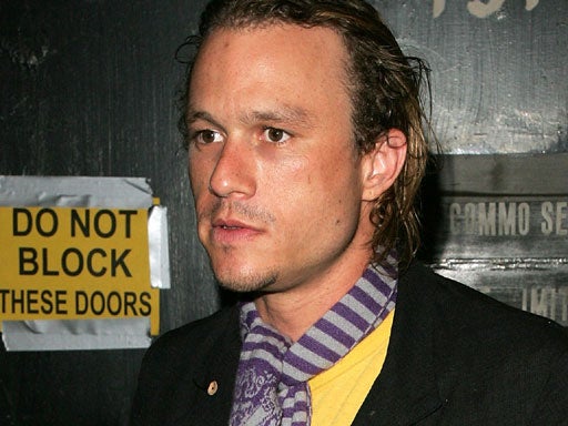 Heath Ledger arrives at the Marc Jacobs fashion show at the New York State Armory September 10, 2007 in New York City.