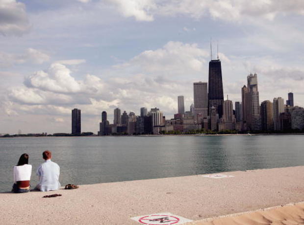 Lake Michigan Chicago Skyline 