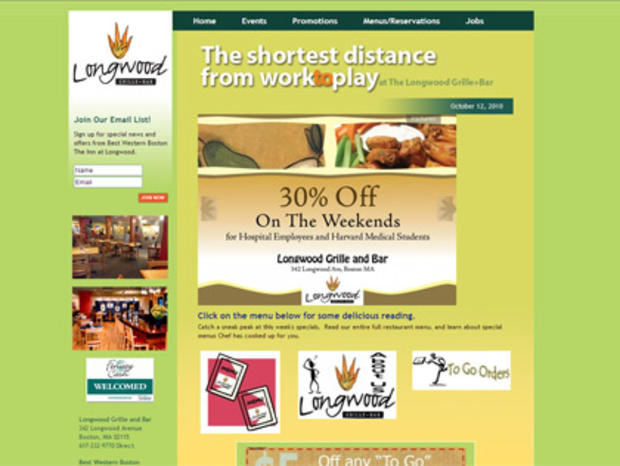 Longwood Grill &amp; Bar Web Site 