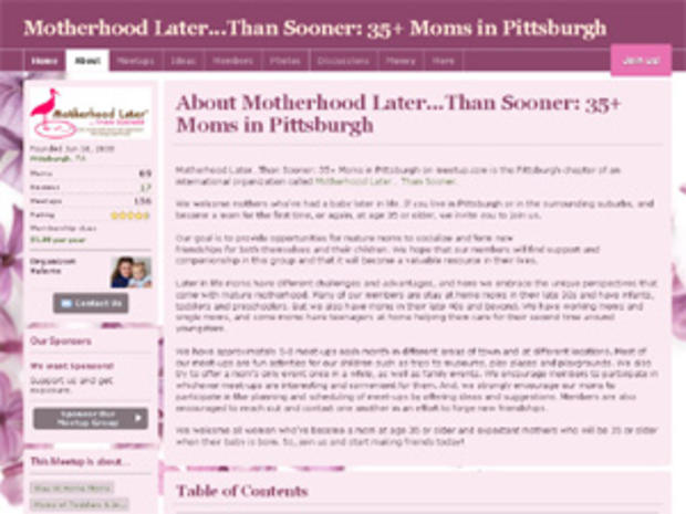Motherhood Later...Than Sooner: 35+ Moms In Pittsburgh 
