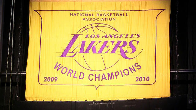 lakers championships banner
