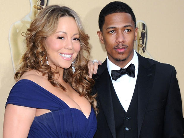 Mariah Carey and Nick Cannon arrive at the 82nd Annual Academy Awards on March 7, 2010, in Los Angeles. 