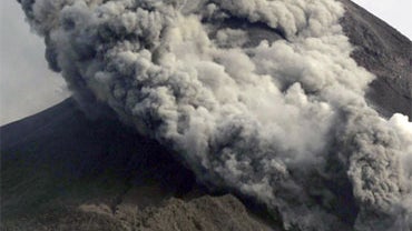 Mount Merapi spews volcanic materials as seen from Kaliadem, Yogyakarta, Indonesia, Friday, Oct. 29, 2010. 