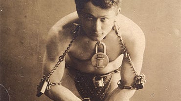 Escape artist Harry Houdini 