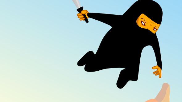 Ninja falling from above 