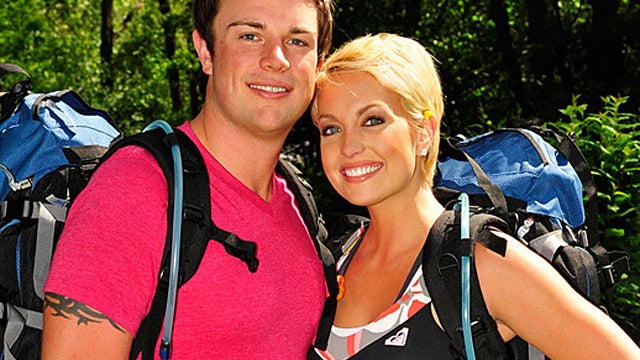 Chad Waltrip and Stephanie Smith on "The Amazing Race." (CBS) 