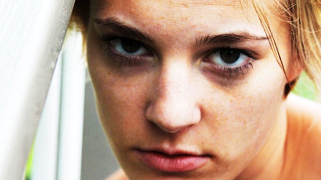 sad teen, suicide, depression, closeup 