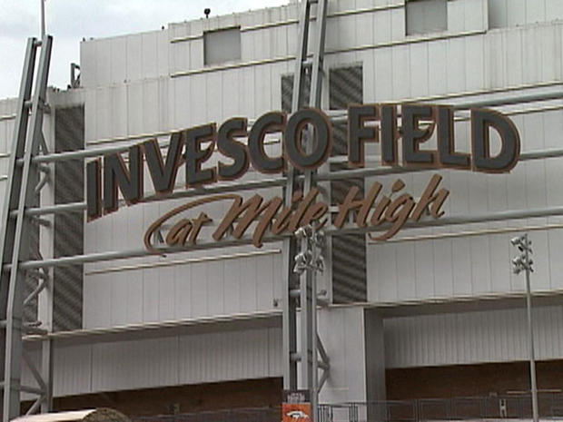 Invesco Field At Mile High Statue Sign 