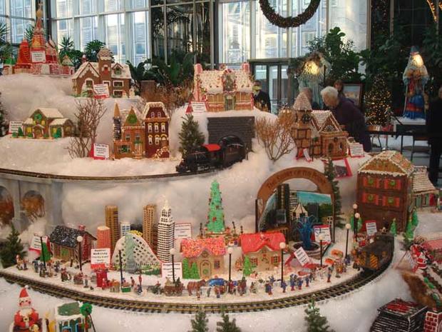 The PPG Gingerbread House &amp; Train Display 