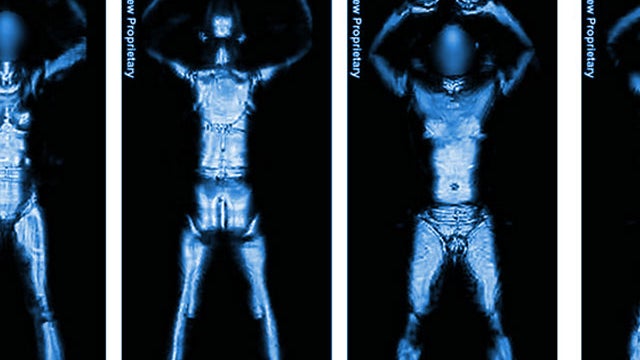New TSA airport scanners: Millimeter wave technology produces whole body images. 