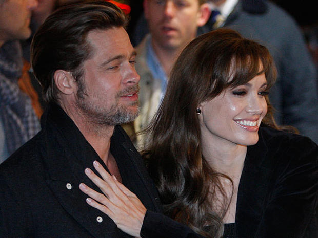 actor Brad Pitt, left, and his wife US actress Angelina Jolie arrive to attend the French premiere of 'Megamind' in Paris, Monday, Nov. 29, 2010.(AP Photo/Michel Euler) ________________________________________ 