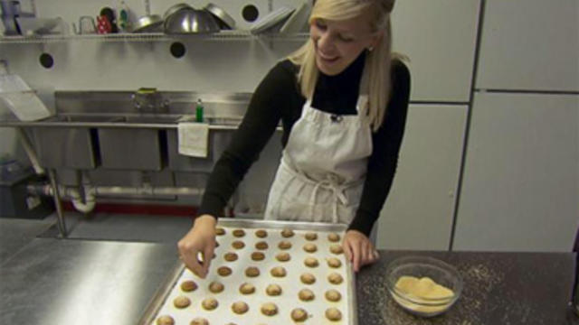 Susan Stachler bakes gingersnaps in Atlanta.  