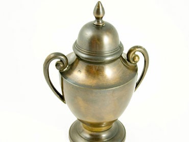 brass funeral urn