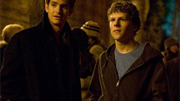 Andrew Garfield and Jesse Eisenberg in "The Social Network." 