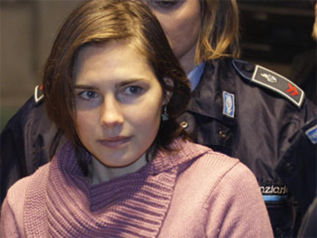 Convicted U.S. student Amanda Knox arrives for a hearing in her appeals trial, at Perugia's courthouse, Italy, Saturday, Dec. 18, 2010. 