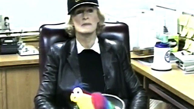 In this undated frame grab taken from video provided to the Virginian-Pilot newspaper, actress Glenn Close is seen in one of a series of sketches that were broadcast on the USS Enterprise via closed-circuit television. The Navy brusquely fired U.S. Navy C 