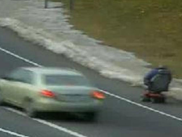 On A Roll? Intrepid Wheelchair User Cruises On Side Of Conn. Highway 