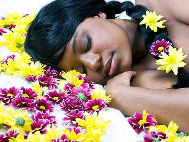 woman, sleep, flowers, istockphoto, 4x3 